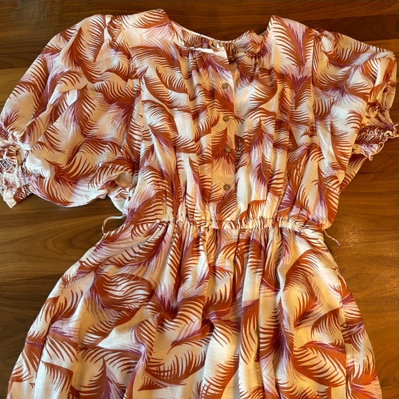 Anthropologie - Transitional Brown & Purple Print Dress with Pockets / Large - Picture 13 of 16